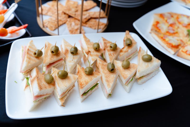 Piada team lunch catering setup for office event in Houston Texas